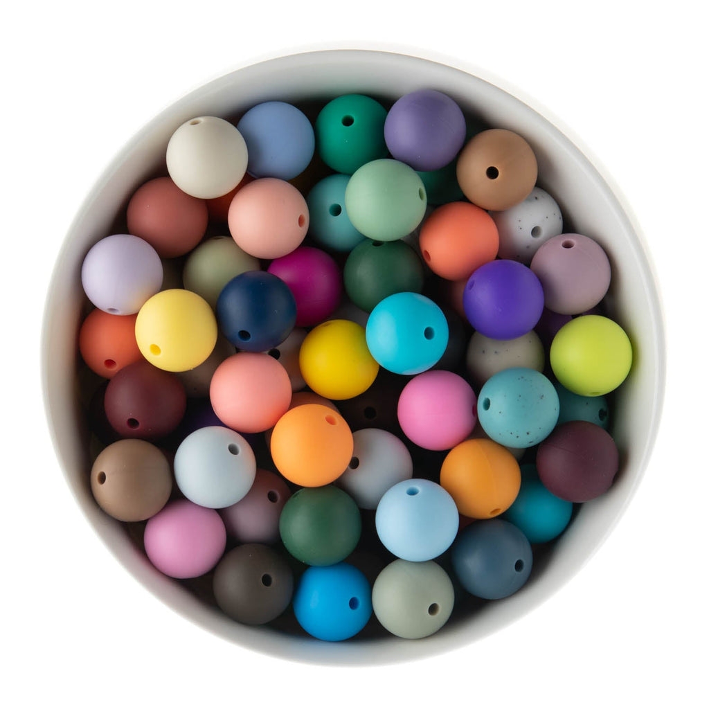 Silicone Beads Round 15mm  Shop Cara & Co Craft Supplies – Cara & Co.