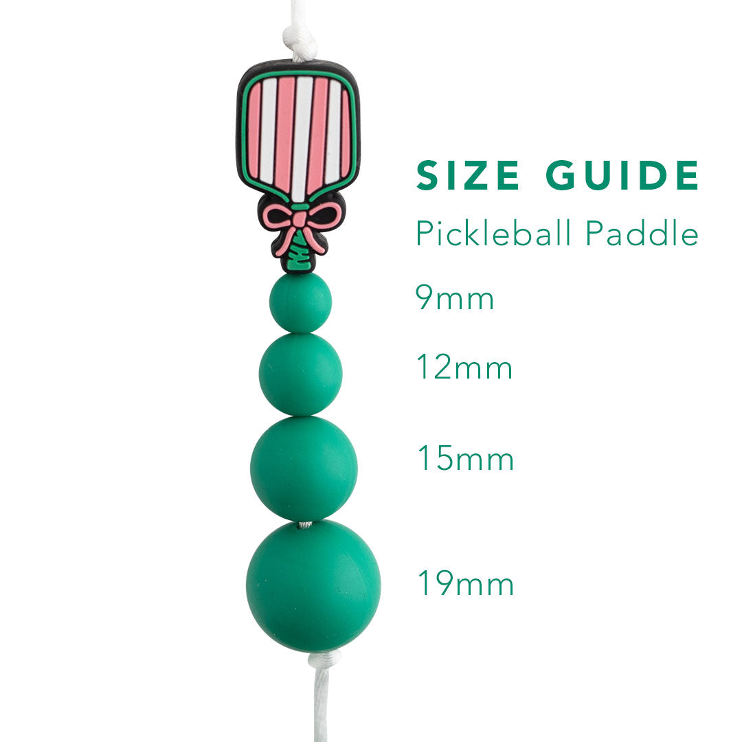 Pickleball Paddle Silicone Focal Bead for silicone crafting from Cara & Co Crafting Supply