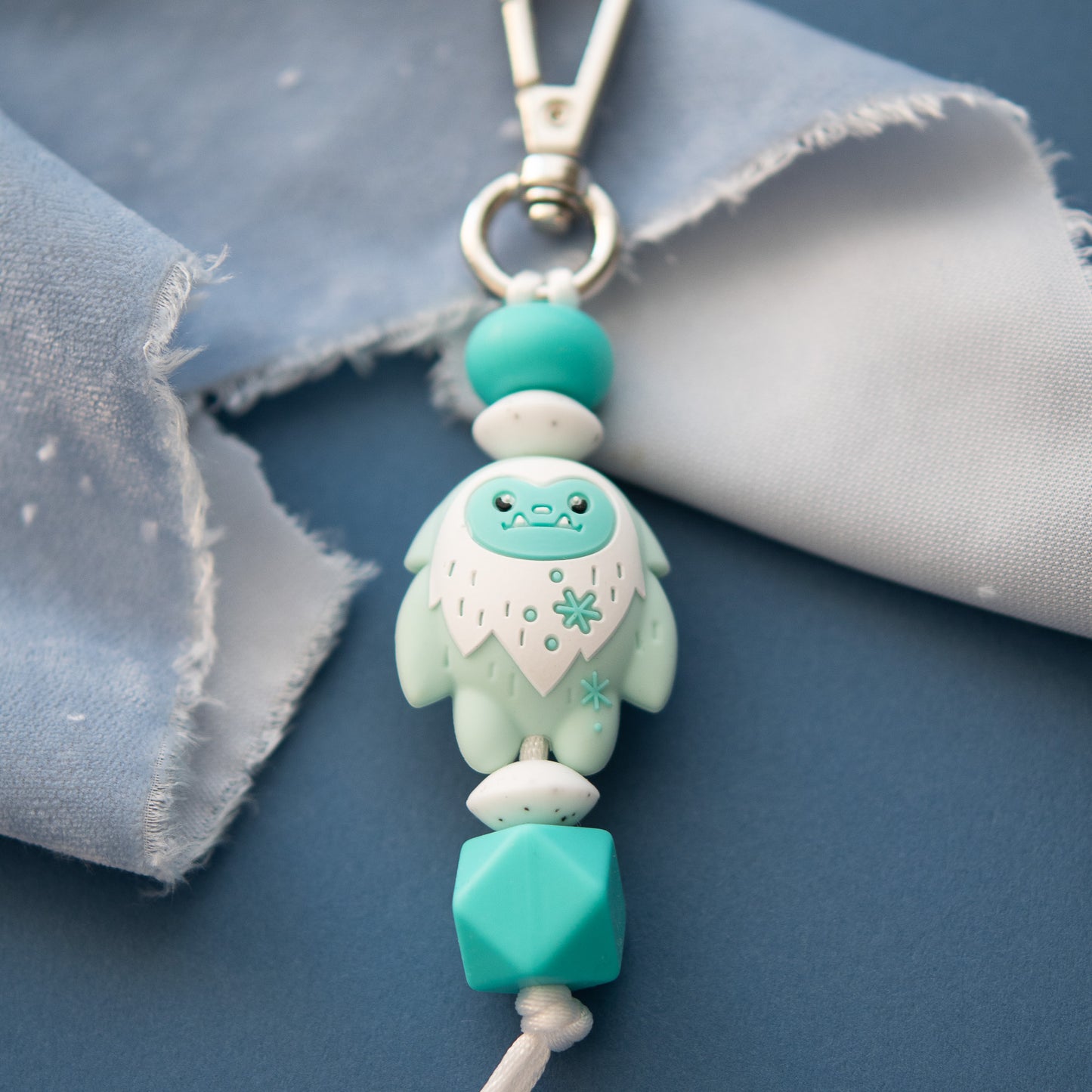 Arctic Yeti Keychain Shop the Image using silicone beads for crafting