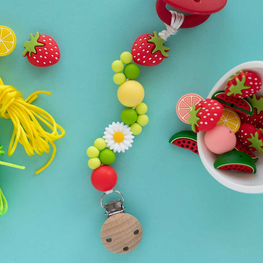 Shop the Image Summer Picnic Pacifier Clip from Cara & Co Craft Supply