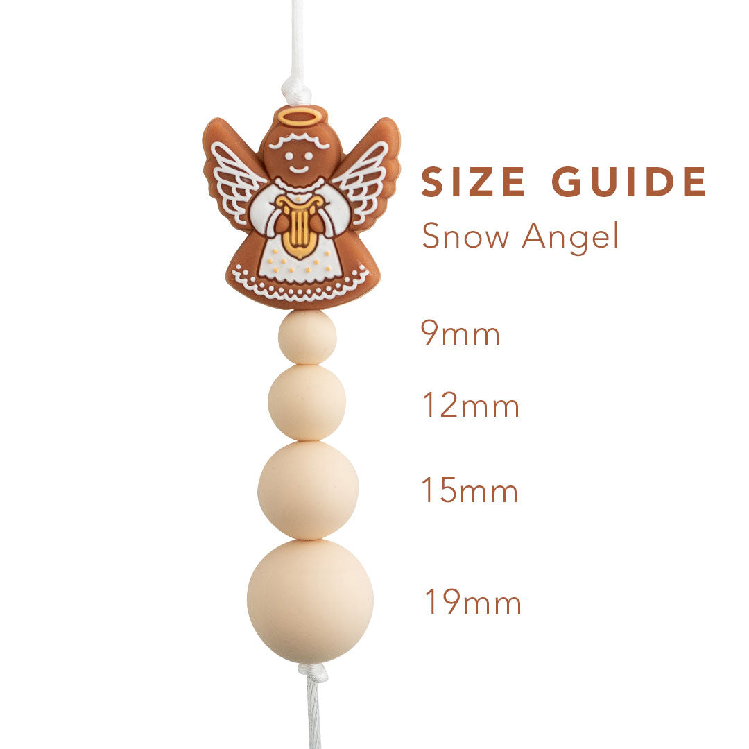Snow Angel Silicone Focal Beads