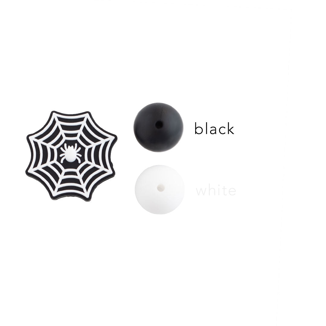 Spider Web Silicone Focal Beads for silicone bead crafting from Cara & Co Craft Supply