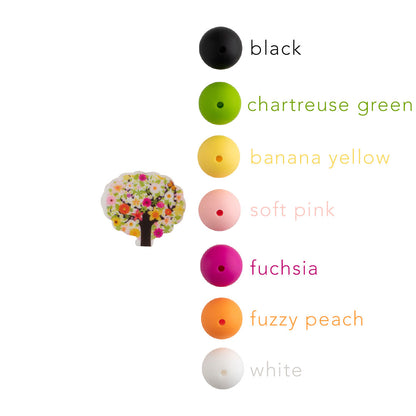 Spring Floral Tree Silicone Focal Bead for silicone crafting from Cara & Co Crafting Supply