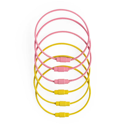 Beadables Stainless Steel Wire Rings Yellow & Pink from Cara & Co Craft Supply