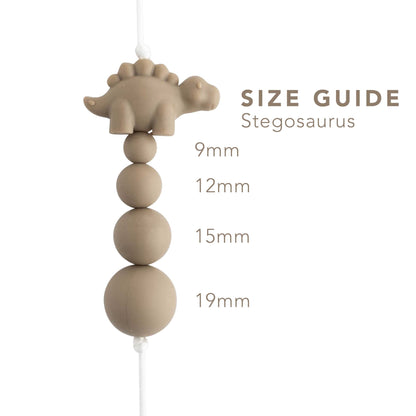 3D Stegosaurus Silicone Focal Beads