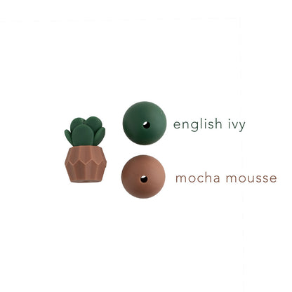 3D Succulent Silicone Focal Bead for crafting from Cara & Co Crafting Supplies