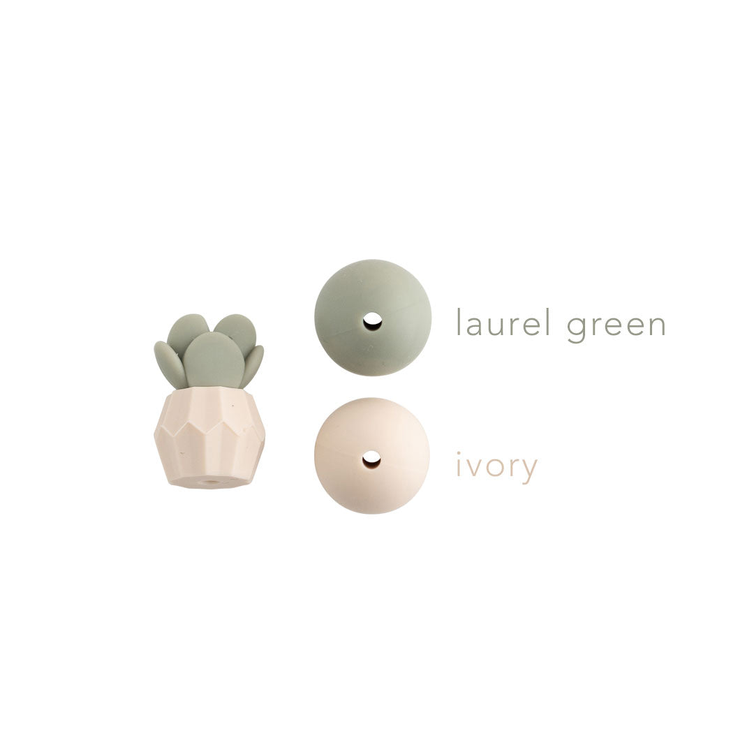 3D Succulent Silicone Focal Bead for crafting from Cara & Co Crafting Supplies