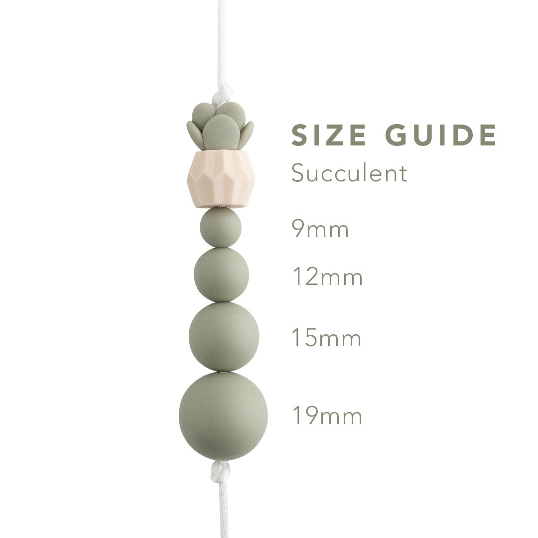 3D Succulent Silicone Focal Bead for crafting from Cara & Co Crafting Supplies