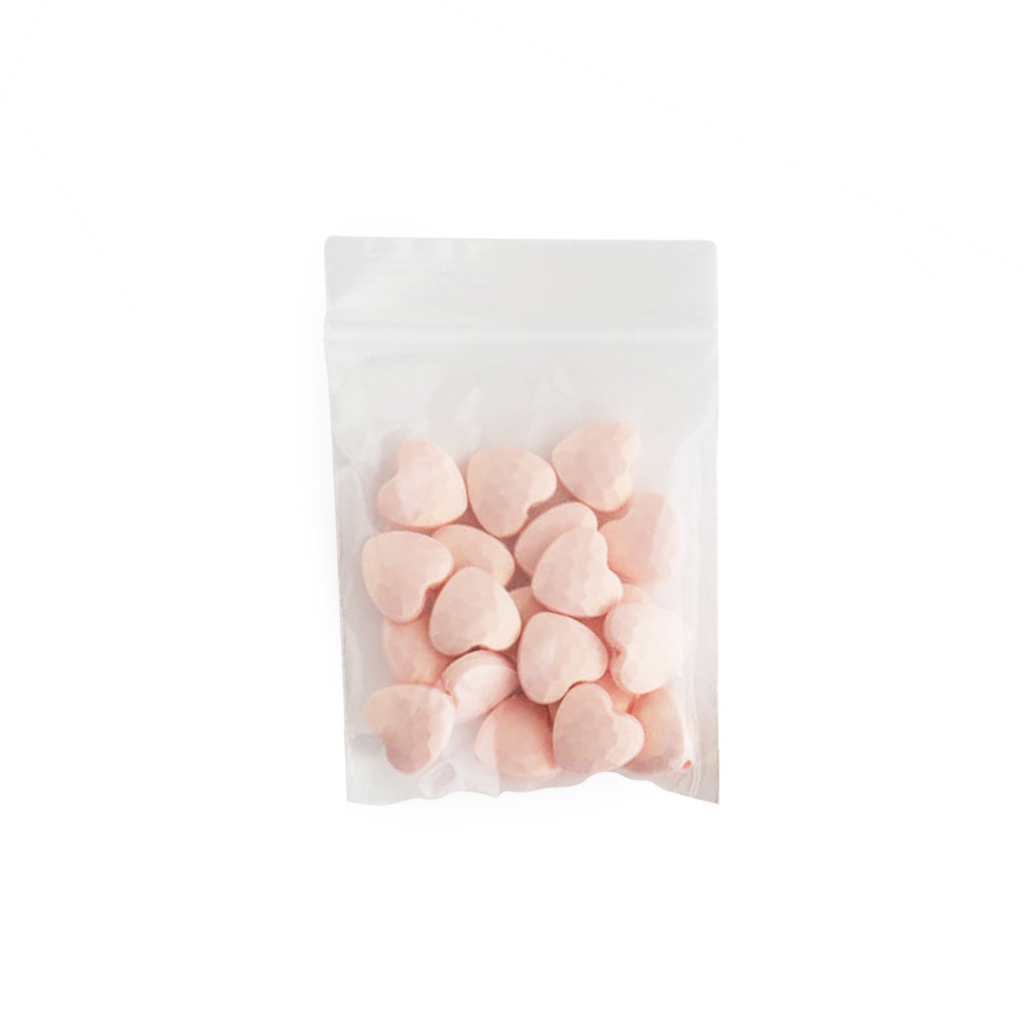 Accent Beads Faceted Hearts Pink from Cara & Co Craft Supply
