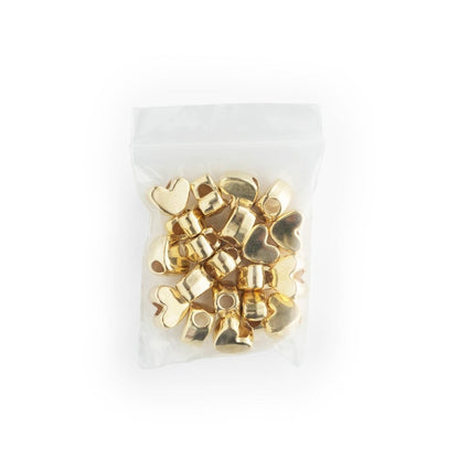 Accent Beads Hearts Gold from Cara & Co Craft Supply