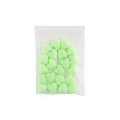 Accent Beads Hearts Mini Light Green from Cara & Co Craft Supply