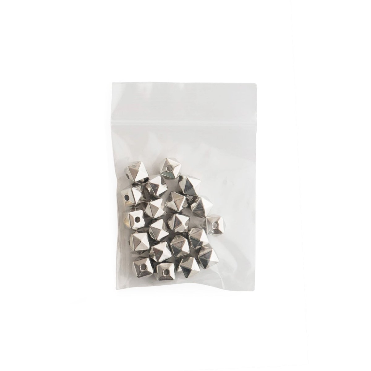 Accent Beads Polyhedrons Silver from Cara & Co Craft Supply