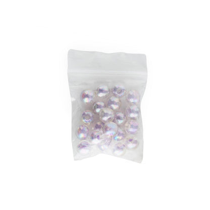 Acrylic Round Beads Double Bead 10mm Lilac AB from Cara & Co Craft Supply