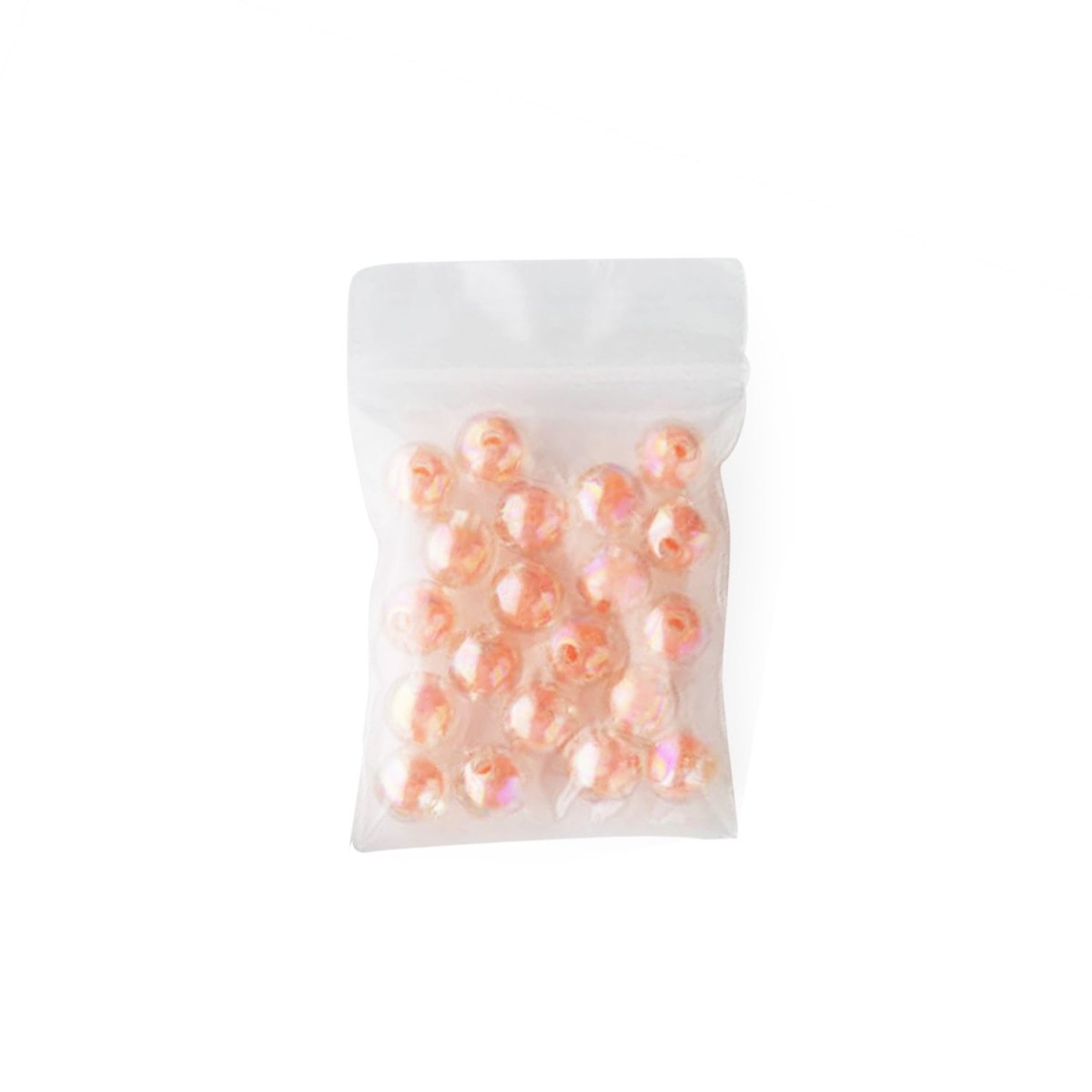 Acrylic Round Beads Double Bead 10mm Salmon AB from Cara & Co Craft Supply