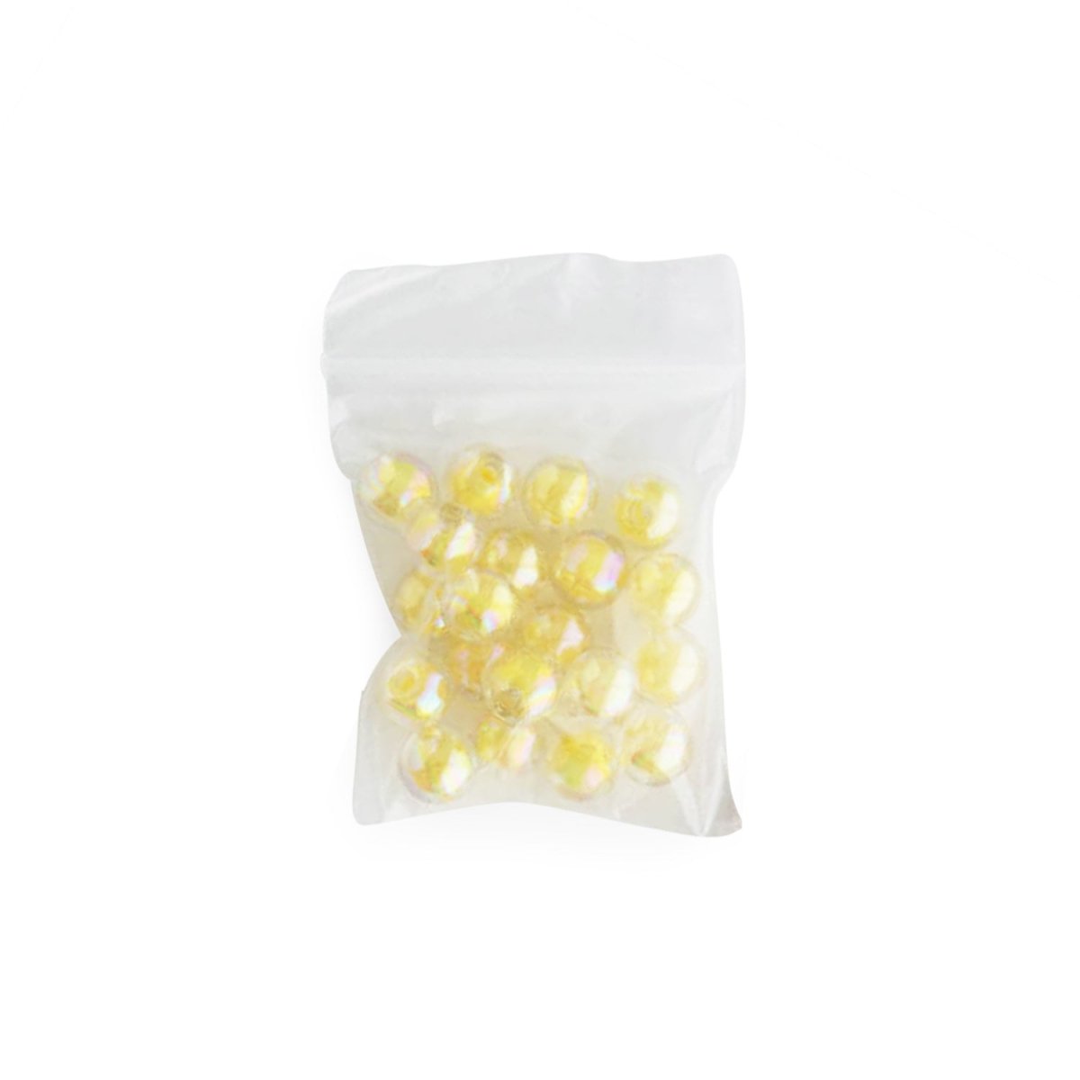 Acrylic Round Beads Double Bead 10mm Yellow AB from Cara & Co Craft Supply