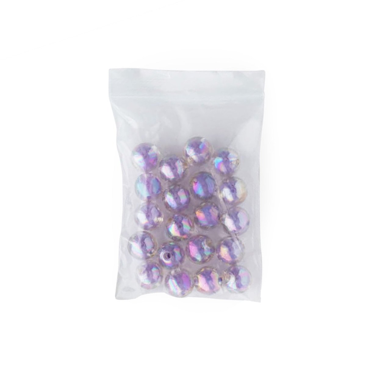 Acrylic Round Beads Double Bead 12mm Lilac AB from Cara & Co Craft Supply