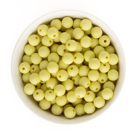 Acrylic Round Beads Matte Solid 12mm Yellow from Cara & Co Craft Supply
