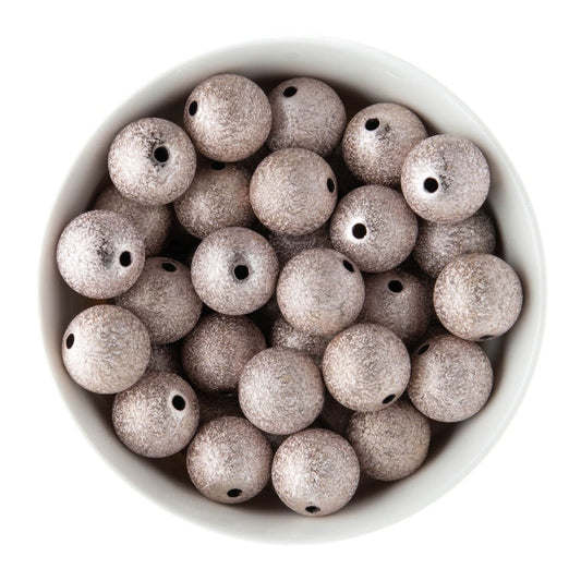 Acrylic Round Beads Stardust 20mm Champagne from Cara & Co Craft Supply