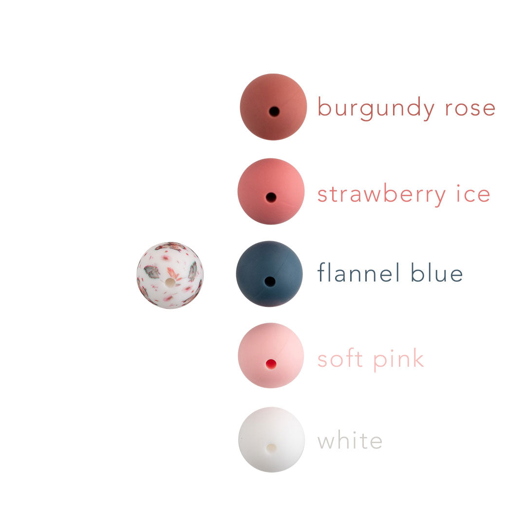 Round Print Silicone Beads for crafting from Cara & Co Craft Supply