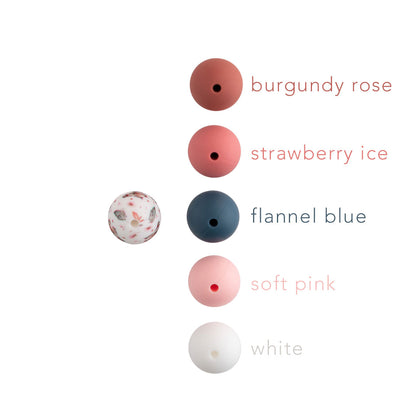 Round Print Silicone Beads for crafting from Cara & Co Craft Supply