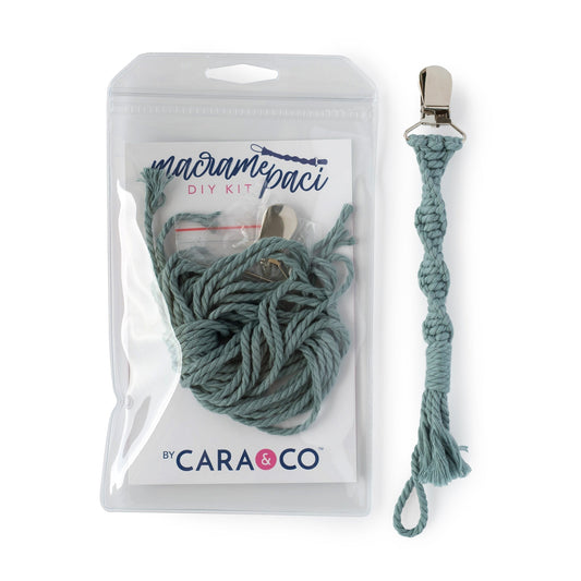 CaraKITS Macrame Pacifier Clip DIY Kits Agave from Cara & Co Craft Supply