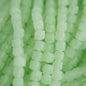 Glass Beads Glass Faceted Cubes Misty Green from Cara & Co Craft Supply