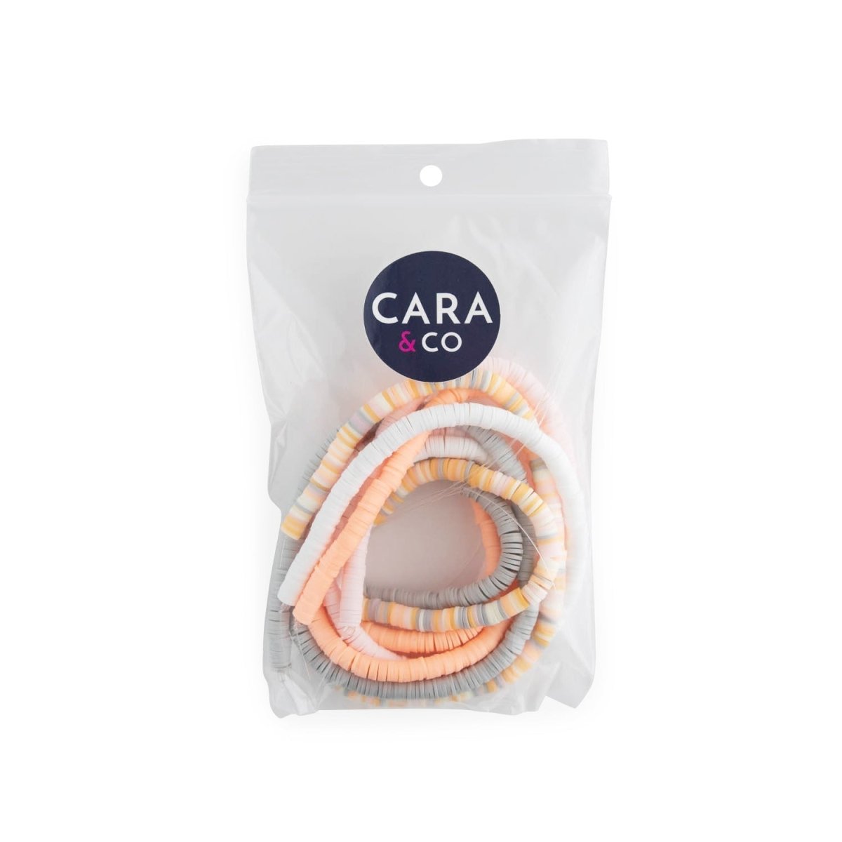 Heishi Bead Packs Peaches n' Cream from Cara & Co Craft Supply