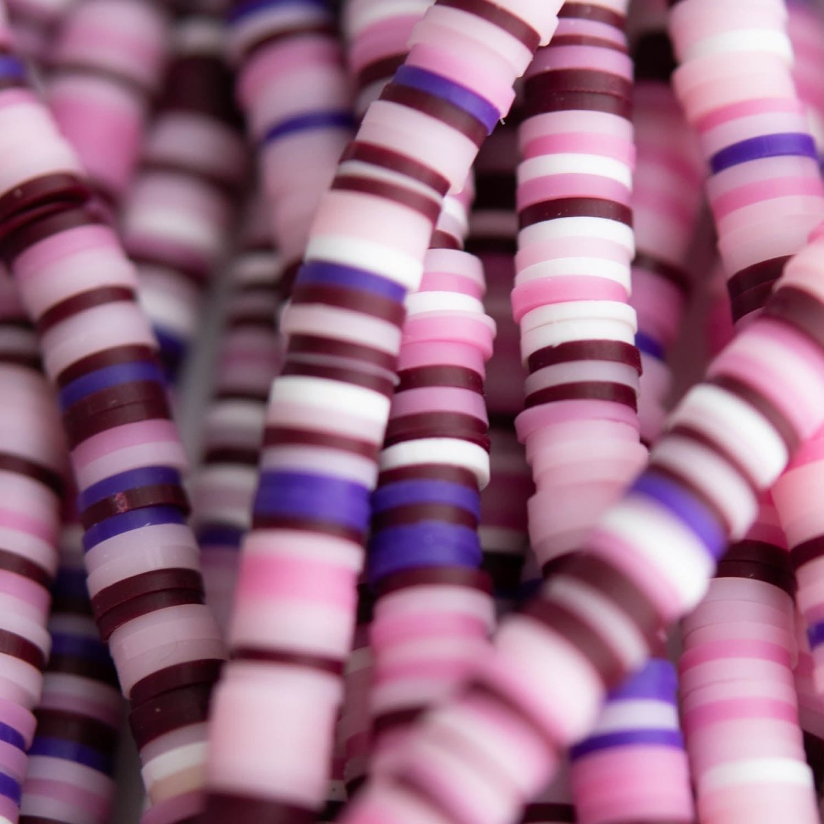 Heishi Bead Strands Multicolor Heishi Multicolor Purple from Cara & Co Craft Supply