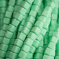 Heishi Bead Strands Polymer Clay Beads - Cubes Mint from Cara & Co Craft Supply