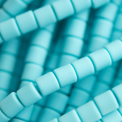 Heishi Bead Strands Polymer Clay Beads - Cylinder Light Blue from Cara & Co Craft Supply