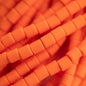 Heishi Bead Strands Polymer Clay Beads - Cylinder Orange from Cara & Co Craft Supply