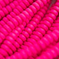 Heishi Bead Strands Polymer Clay Beads - Rondelle Hot Pink from Cara & Co Craft Supply