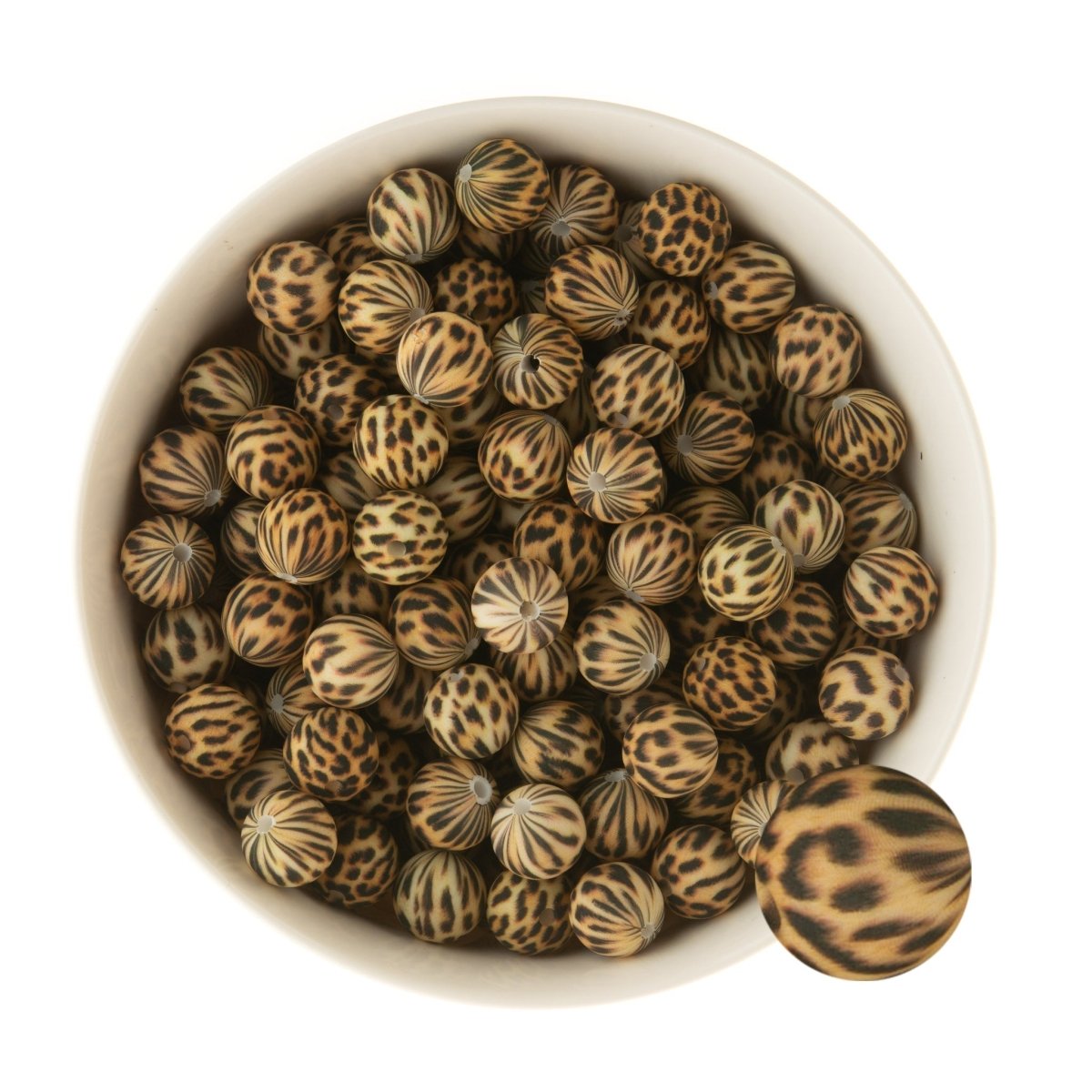 LAST CHANCE Printed - Silicone Rounds Soft Leopard from Cara & Co Craft Supply