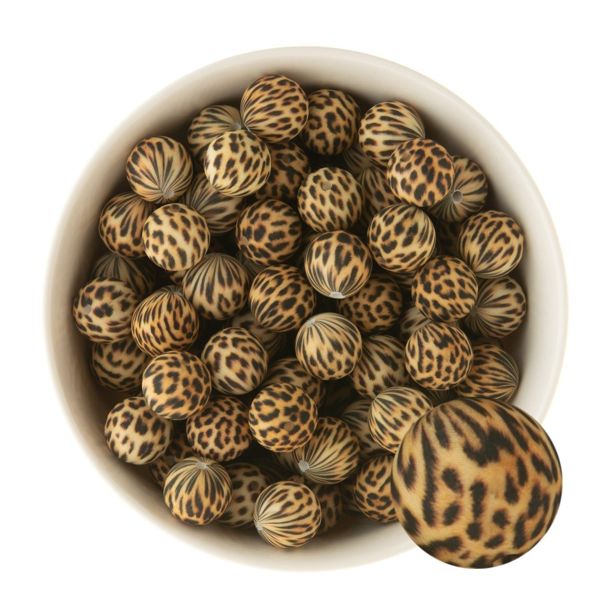 LAST CHANCE Printed - Silicone Rounds Soft Leopard from Cara & Co Craft Supply