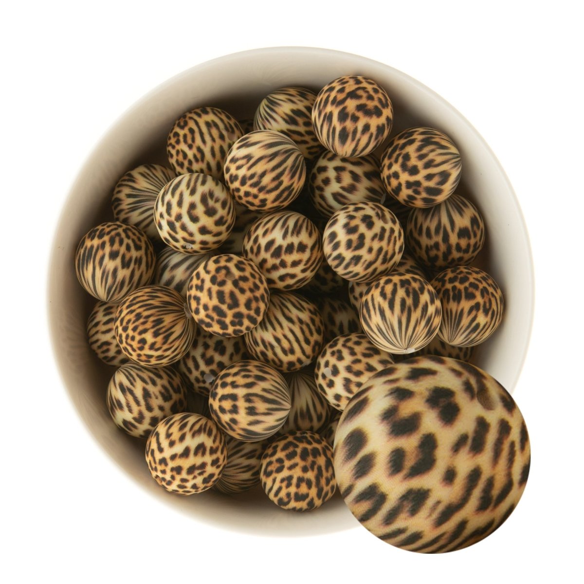 LAST CHANCE Printed - Silicone Rounds Soft Leopard from Cara & Co Craft Supply