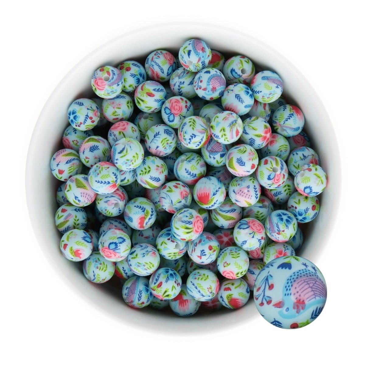 LAST CHANCE Printed - Silicone Rounds Spring Floral from Cara & Co Craft Supply