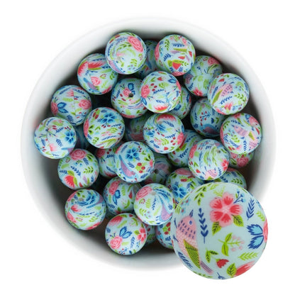LAST CHANCE Printed - Silicone Rounds Spring Floral from Cara & Co Craft Supply