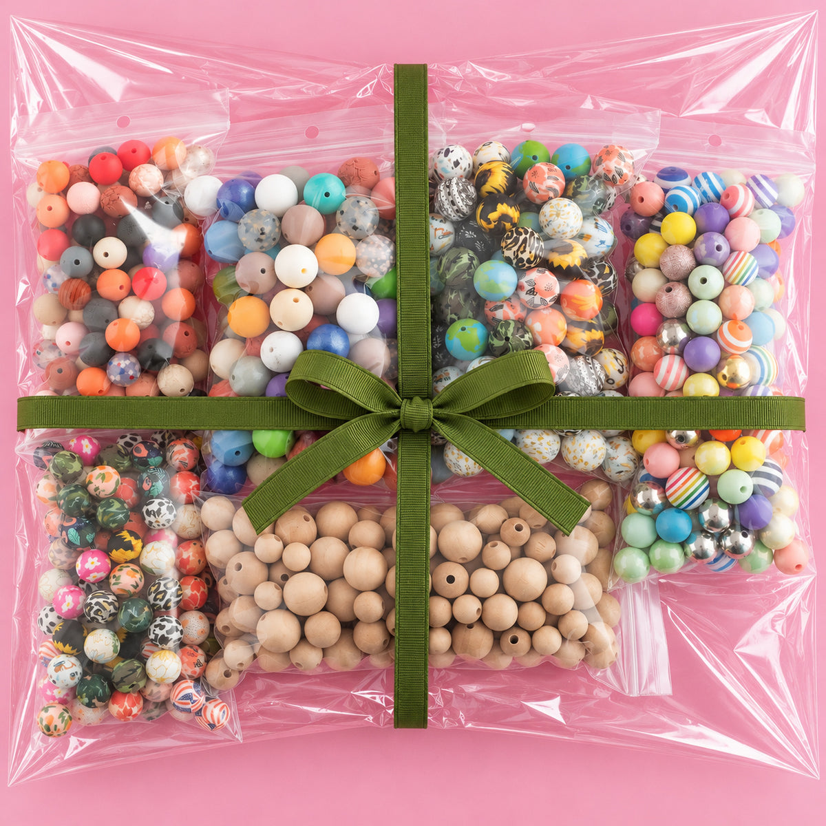 Stock up on Rounds Bundle for acrylic wood and silicone bead crafting from Cara & Co Craft Supply