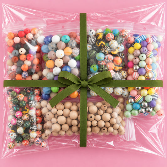 Stock up on Rounds Bundle for acrylic wood and silicone bead crafting from Cara & Co Craft Supply