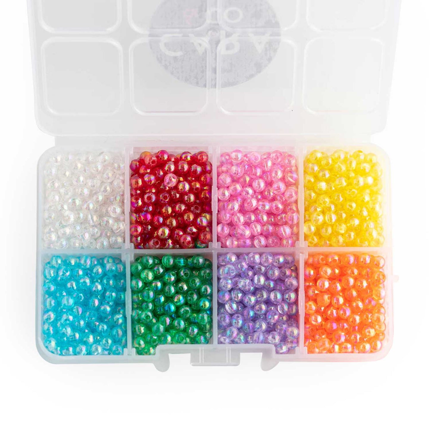 Seed Beads Clear AB 4mm from Cara & Co Craft Supply