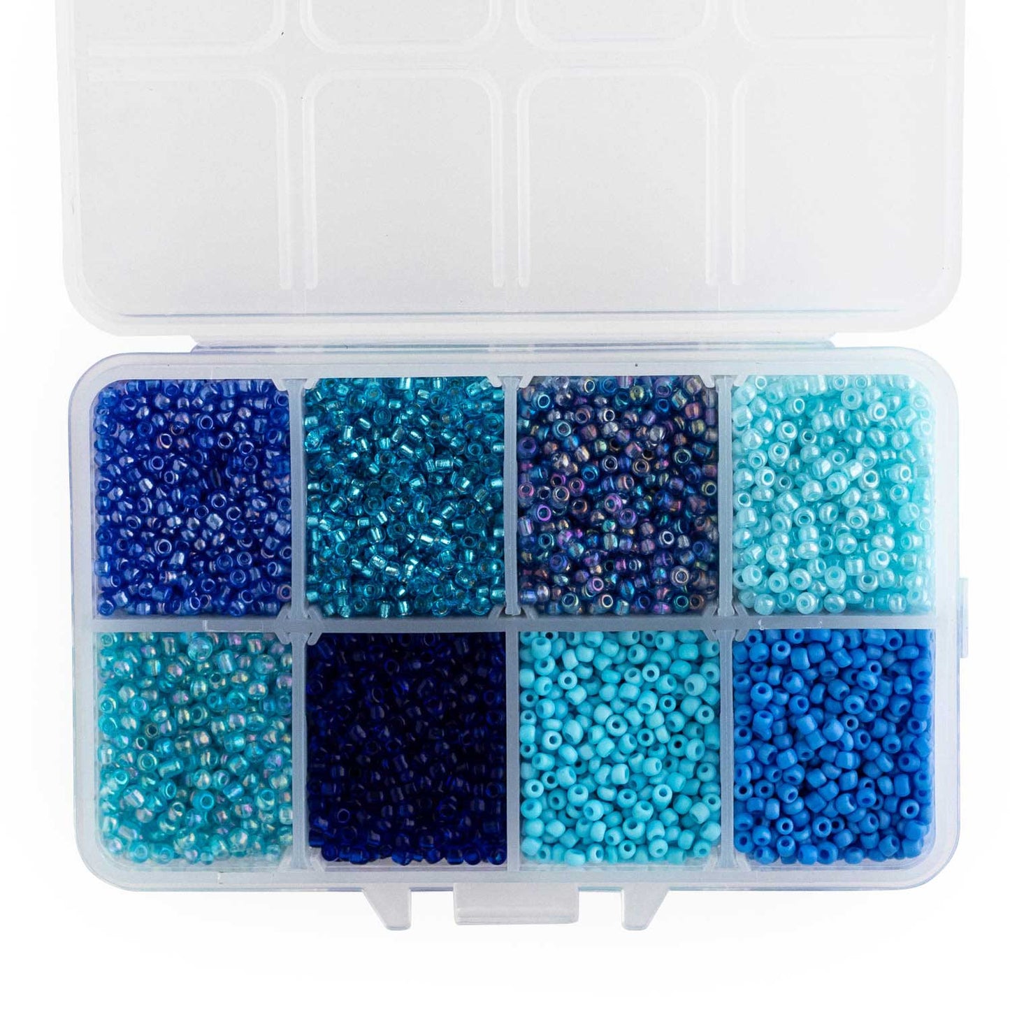 Seed Beads Mixed 2mm Blues from Cara & Co Craft Supply