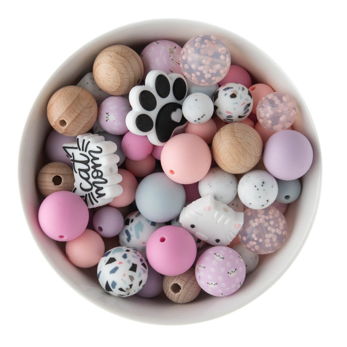 Silicone Bead Packs Kittens Themed Silicone from Cara & Co Craft Supply