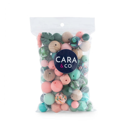 Silicone Bead Packs Lush Tropical Themed Silicone from Cara & Co Craft Supply