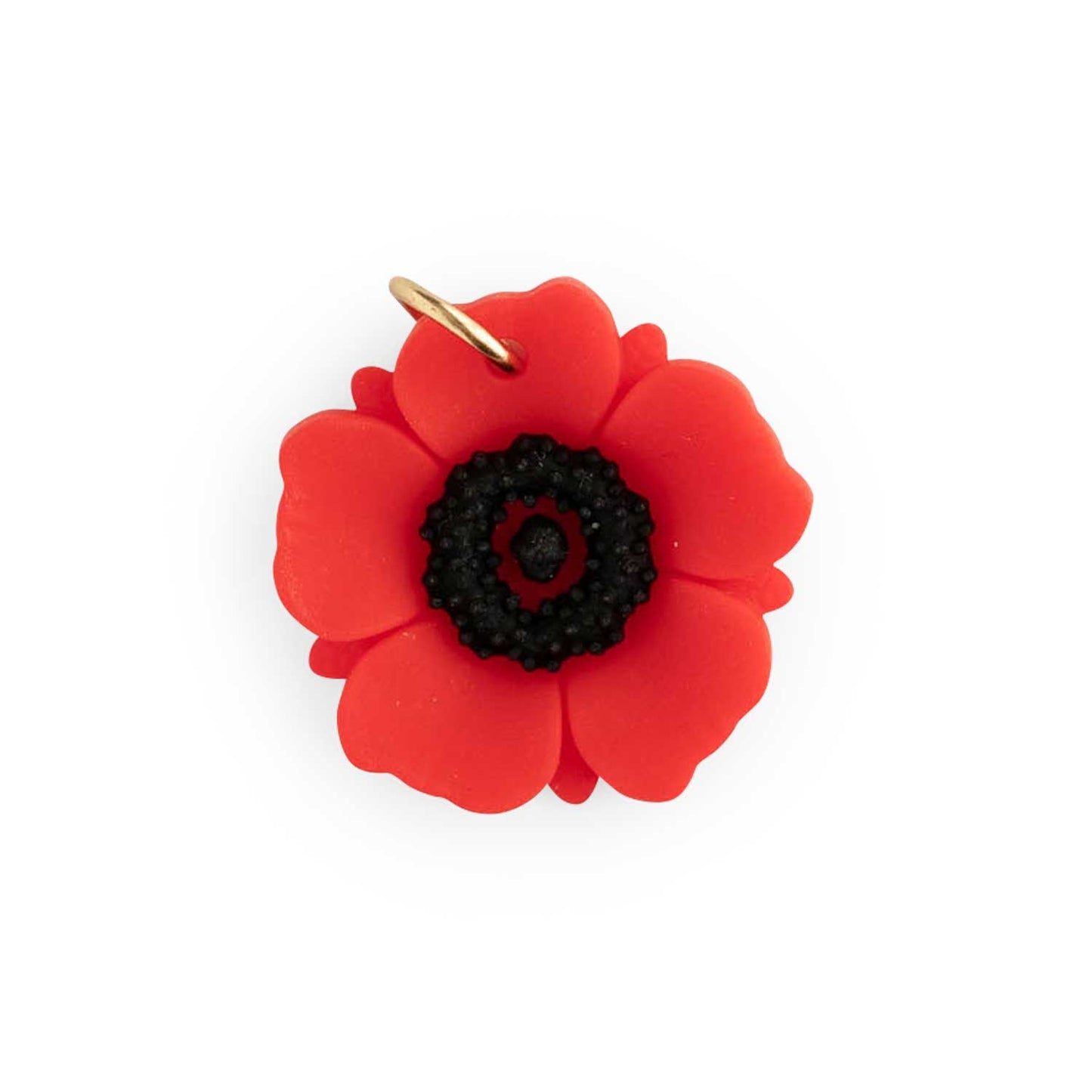 Silicone Charms Poppies Bright Red from Cara & Co Craft Supply