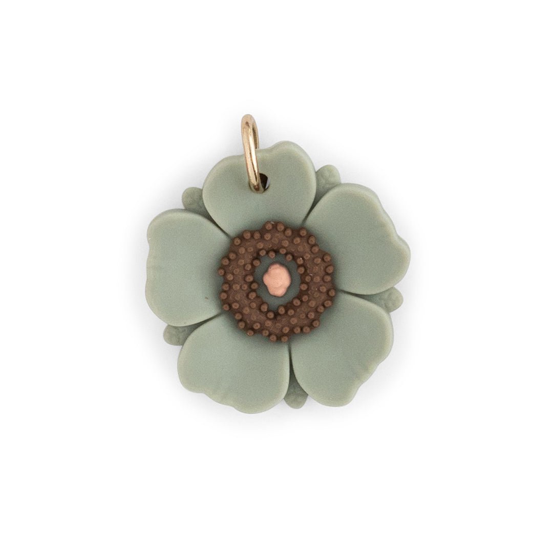 Silicone Charms Poppies Laurel Green from Cara & Co Craft Supply