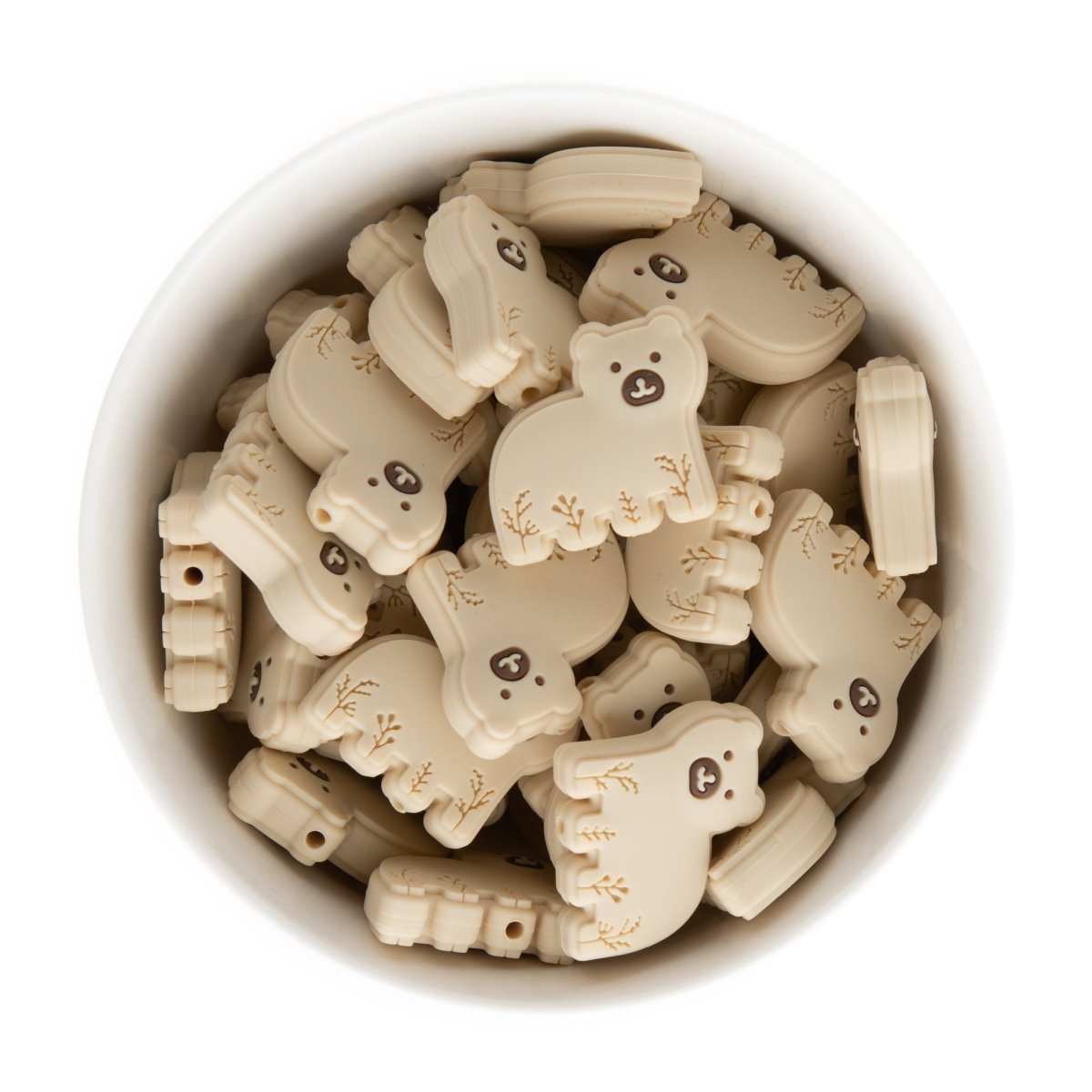 Silicone Focal Beads Baby Bears Wheat from Cara & Co Craft Supply