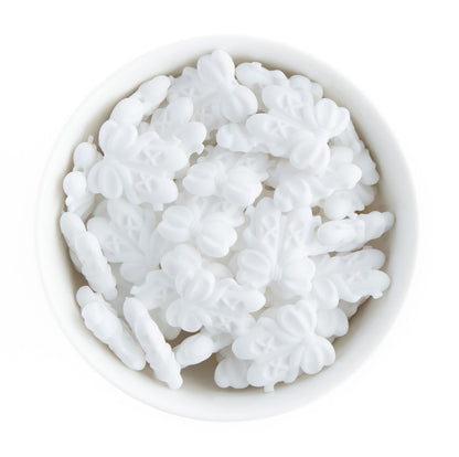 Silicone Focal Beads Ballet Slippers White from Cara & Co Craft Supply