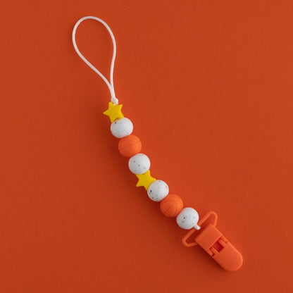 Silicone Focal Beads Basketballs Tangerine Orange from Cara & Co Craft Supply