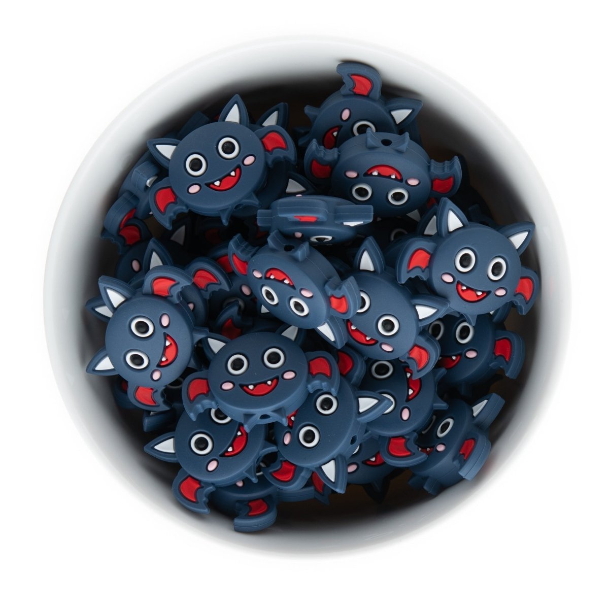 Silicone Focal Beads Bats Dark Blue from Cara & Co Craft Supply
