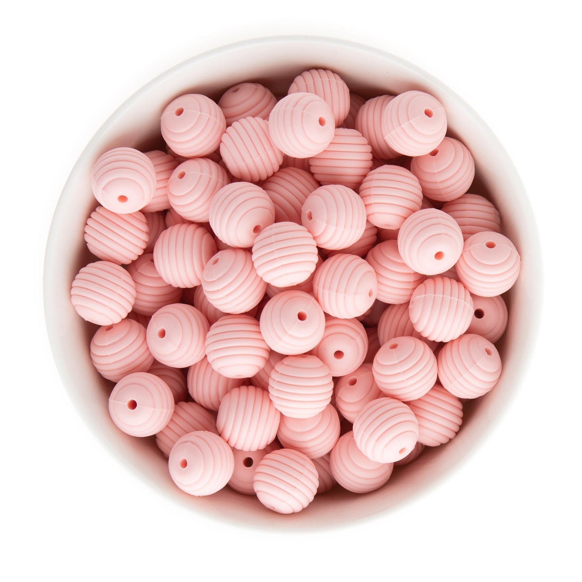 Silicone Focal Beads Beehives Soft Pink from Cara & Co Craft Supply